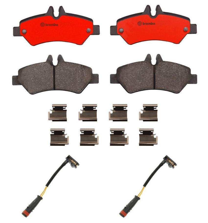 Mercedes Sprinter Brembo Brake Pad Kit - Rear (Ceramic) (with Sensors) - Brembo 2707355KIT